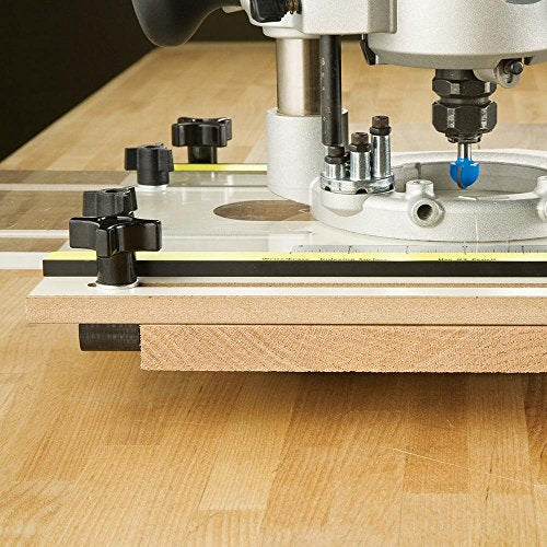 Rockler Router Fluting Jig - Router Jig for Perfect Flutes – Spline Jig is Easy to Custom Drill for Non-Standard Routers - Fluting Jig Built w/ MDF, ROCKLER