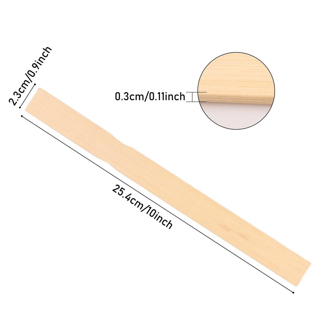 Wooden Paint Stir Sticks - Rewiss 10 Inch Paint Sticks Stirrers for Paddles Resin or Wood Craft Sticks, Garden and Library Markers(Pack of 50) REWISS