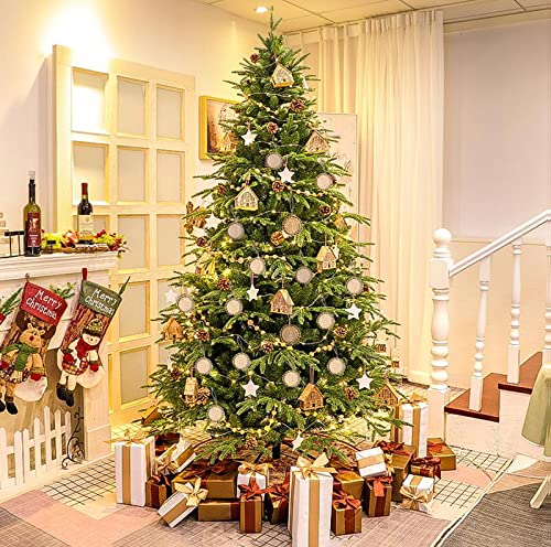 CBCMY Natural Wood Slices 40 Pcs 2.36inches Craft Unfinished Wood kit Predrilled with Hole Wooden Circles for Arts Wood Slices Christmas Ornaments CBCMY