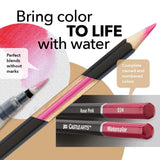 Castle Art Supplies Portraits Themed Watercolor Pencils Set | 24 Quality, Selected Vibrant Colors | Draw and Paint at the Same Time | For Adult Castle Art Supplies