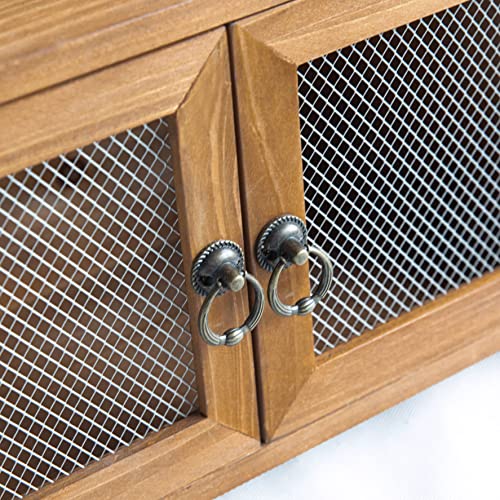 COLLECTIVE HOME - Storage Cabinet, Mini Countertop Cabinet, Wood Organizer for Kitchen Living Room Bedroom Bathroom Office with Magnetic Door, 14.5 x COLLECTIVE HOME