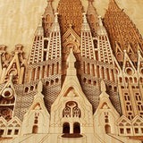 KINOWA Wooden Art Kit Kiharie Sagrada Familia Made in Japan KINOWA
