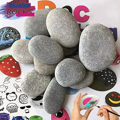 12PCS Rocks for Painting Extra Large River Rocks for Painting 4-5.4 Inches Smooth Flat Rocks for Painting Crafting Party DIY Decor Painting Stones