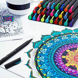 Tebik 80 Pack Planner Pens Colored Pens, 72 Colors Drawing Pens with 8 Stencils, Fineliners for Journal Planner Note Calendar Writing Coloring, Tebik