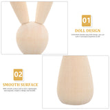 VILLCASE 10pcs House Decorations for Home Wooden Playset Home Accessories Decor Shelf Decorations Wooden Toys Wooden Rabbits Unfinished Wood Peg VILLCASE