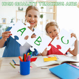 Glenmal 100 Pcs White Blank Puzzle Papers Oversize Puzzles Large White Puzzle Pieces for Adult to Draw and Write and Makes Huge Art Display Glenmal