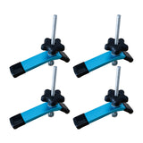 WOODHERO T Track Hold Down Clamps - Ideal Gifts for Woodworkers Men Unique | 4pcs Middle Size 5-1/2” L x 1-1/8” W Light Blue Hold Down Clamps for WoodHero