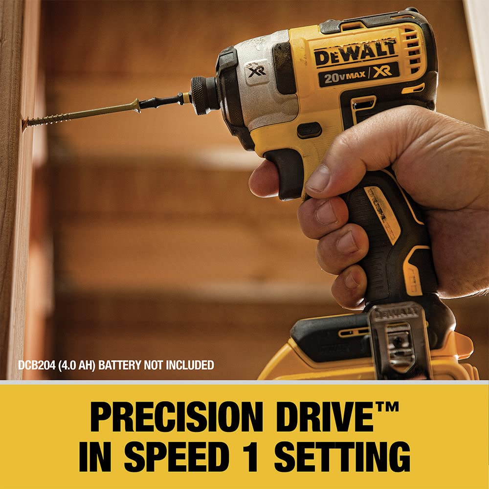 DEWALT 20V MAX* XR Impact Driver, 3-Speed, 1/4-Inch (DCF887P1) DEWALT