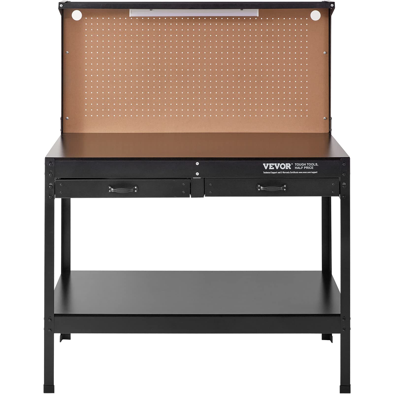 VEVOR Workbench A3 Steel Work Bench for Garage max. 1500W Heavy Duty Workbench 220lbs Weight Capacity 0.47" Bench top Thickness Hardwood Workbench - WoodArtSupply