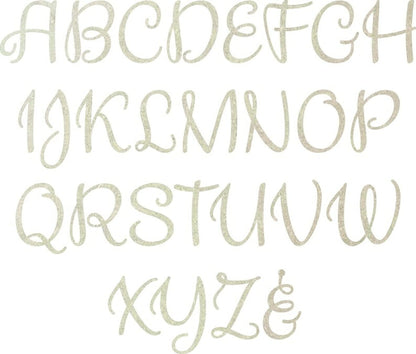 4 Inch Tall Wooden Cursive Letters B, Unfinished Wood Alphabet Monogram Letter, Paintable Kids Cutout Love Air Font