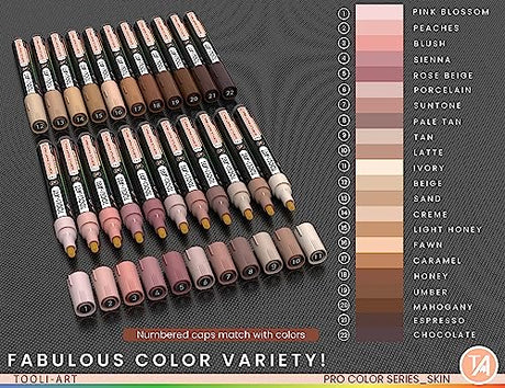 TOOLI-ART 22 Acrylic Paint Markers Paint Pens Pro Color Series Set 3mm Medium Tip for Rock Painting, Glass, Mugs, Wood, Metal, Glass Paint, Canvas, TOOLI-ART