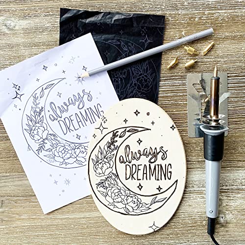 ArtSkills Wood Burning Kit for Beginners - Deluxe Pyrography Wood Engraving Art Kit with Burner Pen, Stencils, Watercolor Paints - 48 Piece DIY ArtSkills