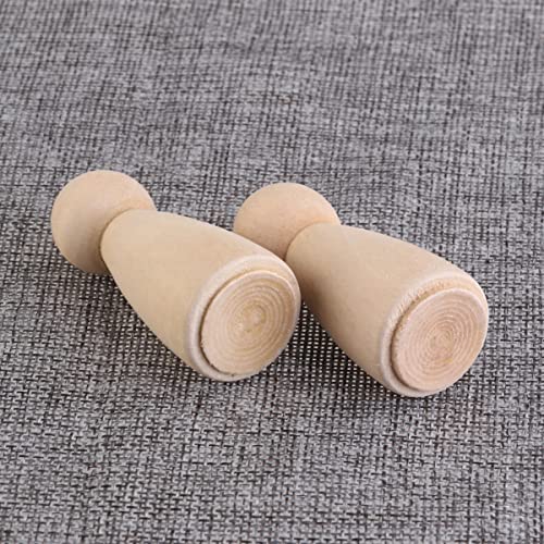 MAGICLULU 10pcs Wooden Pegs Unfinished Wooden Peg Doll Blank Unfinished Wood Peg Doll Bodies Little Peg People Peg Dolls Wood Doll Wood Trim Wooden MAGICLULU