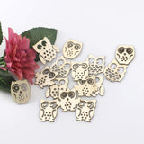 EXCEART Animal Wood Slices 60pcs Natural Wood Slices Owl Unfinished Wood Animal Craft Hanging Wooden Circles with Hole Tree Slice for Arts Painting EXCEART