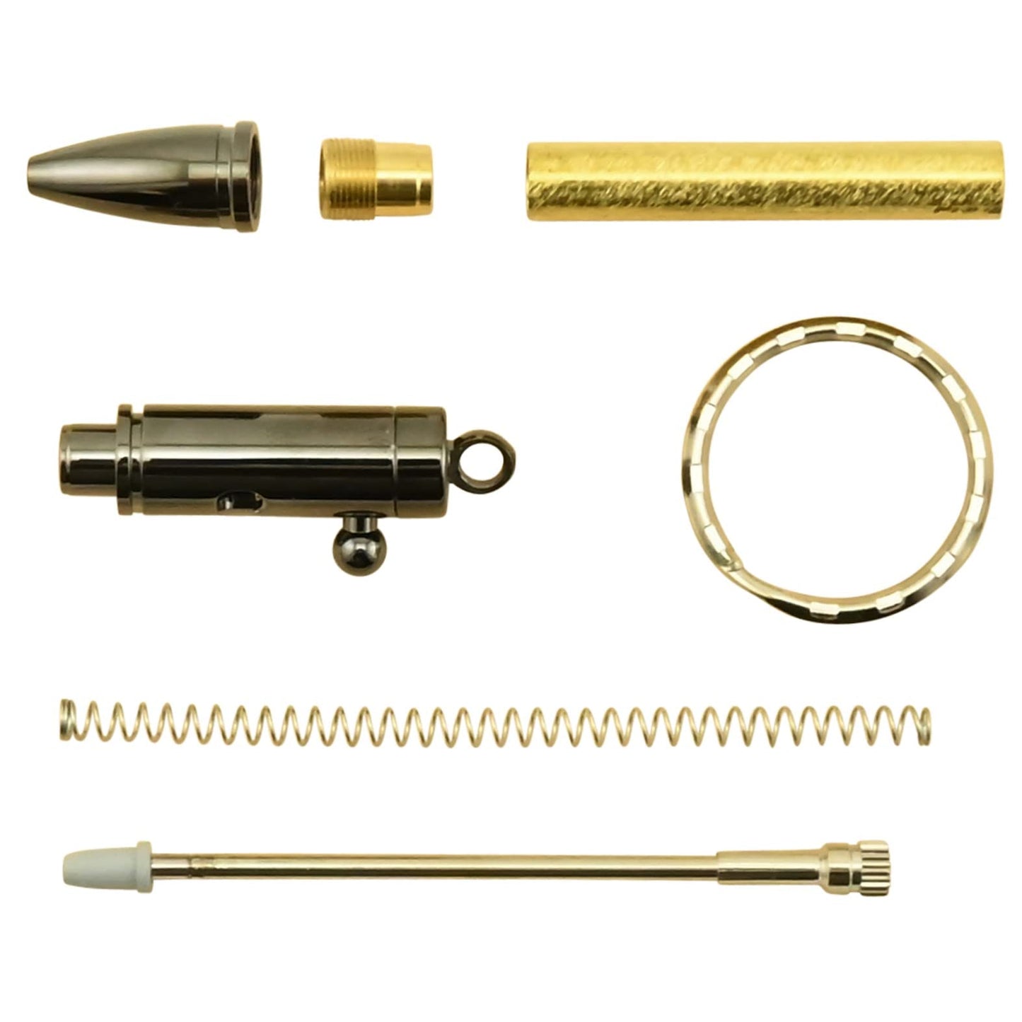 Penn State Industries PKCPMINSS Mini Bolt Action Keychain Pen Kit Starter Package Woodturning Project - WoodArtSupply