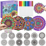 Insnug Color Your Own Mandala Window Cling, Arts and Crafts for Kids Ages 8-12, Crafts for Teens Adult Elderly, Teen Girl Gifts Trendy Stuff, Mandala Insnug