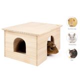 Niteangel Wood House with Window, Chinchilla and Guinea Pigs Hut Hideout Niteangel