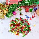 200 Pieces Augshy Jingle Bells 2/5 Inch Craft Bell Bulk for Christmas Home and Pet Decorations Xmas Decor Party Favors Supplies (Gold,Silver, Augshy