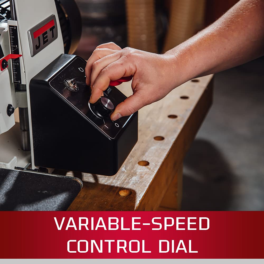 JET 10-Inch Benchtop Drum Sander, 10 FPM, 1 HP, 1Ph 115V (JWDS-1020) Jet