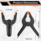 Spring Clamps 12 Packs, Spring Clips 3.5 inch Spring Clamp for Crafts and Professional Backdrop Clips, Plastic Clamps Clips for Backdrop Stand, Heavy Rondauno