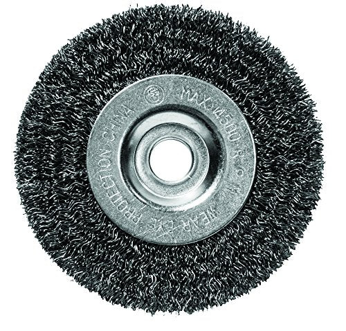 Century Drill & Tool 76841 Coarse Crimped Bench Grinder Wire Wheel, 4" - WoodArtSupply