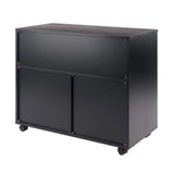 Winsome Wood Halifax Cabinet/Cupboard, 2 Large Drawer with 3 Small Drawer, Black Winsome