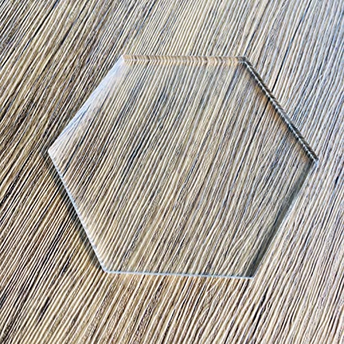 Coaster Template, Clear Acrylic Template, Woodworking Router Template (Hexagon) Phocaea