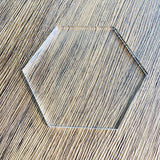 Coaster Template, Clear Acrylic Template, Woodworking Router Template (Hexagon) Phocaea