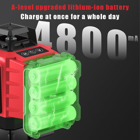 16 Lines Laser Level 360 Self Leveling - Accurate 4×360 Laser Level Line Tool for Easy Measurements - Ideal for Professionals - Durable and WEIDDW