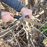 KAKURI Japanese Pruning Saw with Sheath 8.2" Made in JAPAN, Japanese Hand Pull Saw for Gardening and Camping, Non-Slip Cork Handle KAKURI