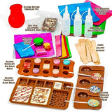 GirlZone Little Choco Delights Maker Kit, Chocolate Making Kit with Candy Bar Molds to Make Your Own Chocolate Bar, Exciting Christmas Crafts for GirlZone