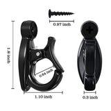 Elrswy Light Hanger Hooks,String Light Hooks,Screw-in Hooks for Hanging String Lights and Wire,Plants,Wind Chimes,Plastic,Black,20 Pack Elrswy