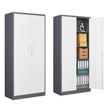 Anxxsu Metal Garage Storage Cabinet, 71" Locking Storage Cabinet with 2 Doors and 4 Adjustable Shelves, Lockable Metal Cabinet for Anxxsu