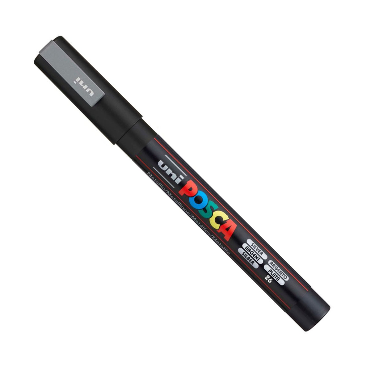 Posca PC-3M Paint Art Marker Pens - Fabric Glass Metal Pen - Set of Gold + Silver (1 of Each) posca