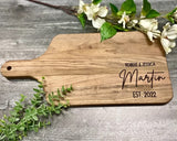Engraved Cutting Board with Handle, Newly Wed Gifts, Charcuterie Board Personalized Serving Board Personalized Cheese Board Engagement Gifts Generic