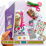 GirlZone Ultimate Collage Scrapbook Kit, Make a 40-Page Photo Album Scrapbook with Stickers & More, Fun Kids Creative Activity and Fantastic Gift GirlZone
