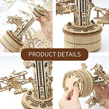 ROKR 3D Wooden Puzzles for Adults Mechanical Music Box-Airplane Tower, DIY Rotating Music Box Model Building Kits for Teens, DIY Crafts/Hobbies/Gifts ROKR