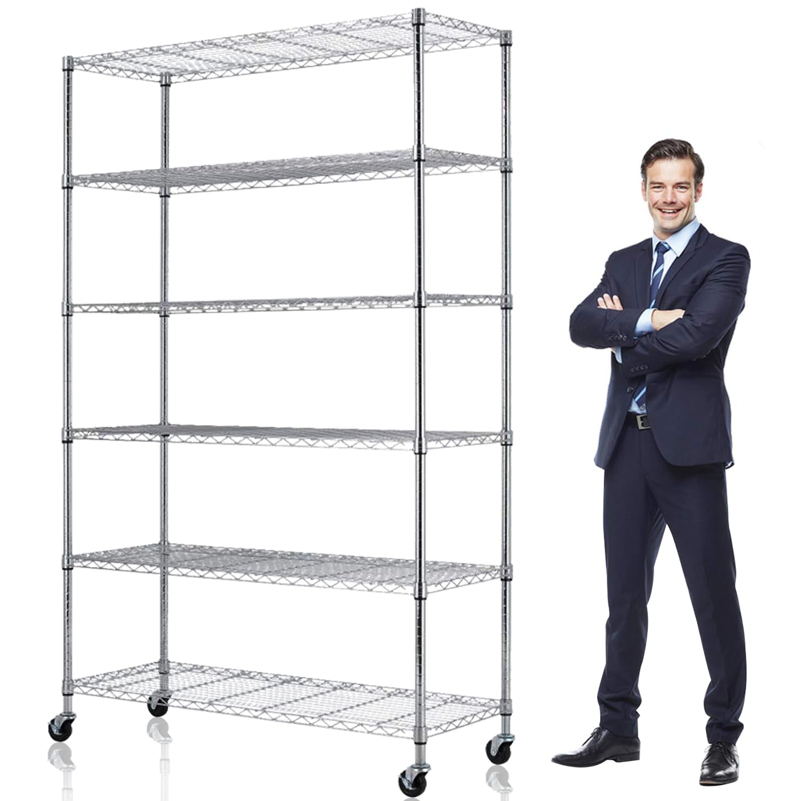 Meet perfect Adjustable Storage Shelves 6 Tier Wire Shelving Unit and Storage, 2100lbs Capacity Metal Shelving Heavy Duty Garage Shelves Storage - WoodArtSupply