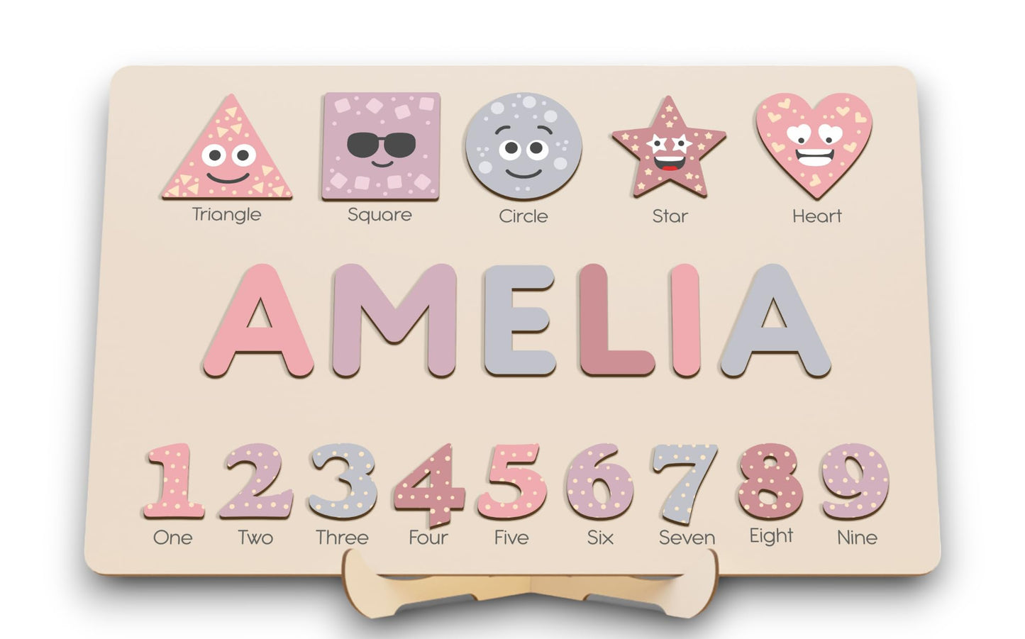 Name Puzzle for Kids, Montessori Board, Personalized Custom Name Puzzle Sign, Toddler Gift, Baby Name Gift, Gift for Kids, Christmas Gifts - WoodArtSupply