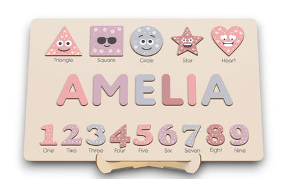 Name Puzzle for Kids, Montessori Board, Personalized Custom Name Puzzle Sign, Toddler Gift, Baby Name Gift, Gift for Kids, Christmas Gifts - WoodArtSupply