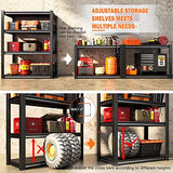 Raybee 40" Wide Garage Shelving Heavy Duty, Garage Storage Shevles Heavy Duty Shelving, Adjustable 4 Tier Metal Shelving, Garage Shelves Heavy Duty Raybee