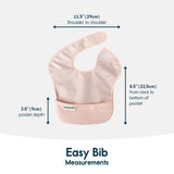 Tiny Twinkle Mess-Proof Baby Bib - Waterproof Bib for Baby Girl - Machine Washable - Adjustable Closure - PVC BPA & Phthalate Free - Great for Travel Tiny Twinkle