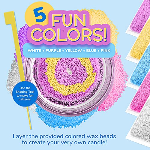 Rachel's Art - Candle Making Kit for Kids - DIY Kids Candle Making Kit - Design and Make Your Own Candles - Craft Supplies & Materials - 3 Glass Rachel's Art