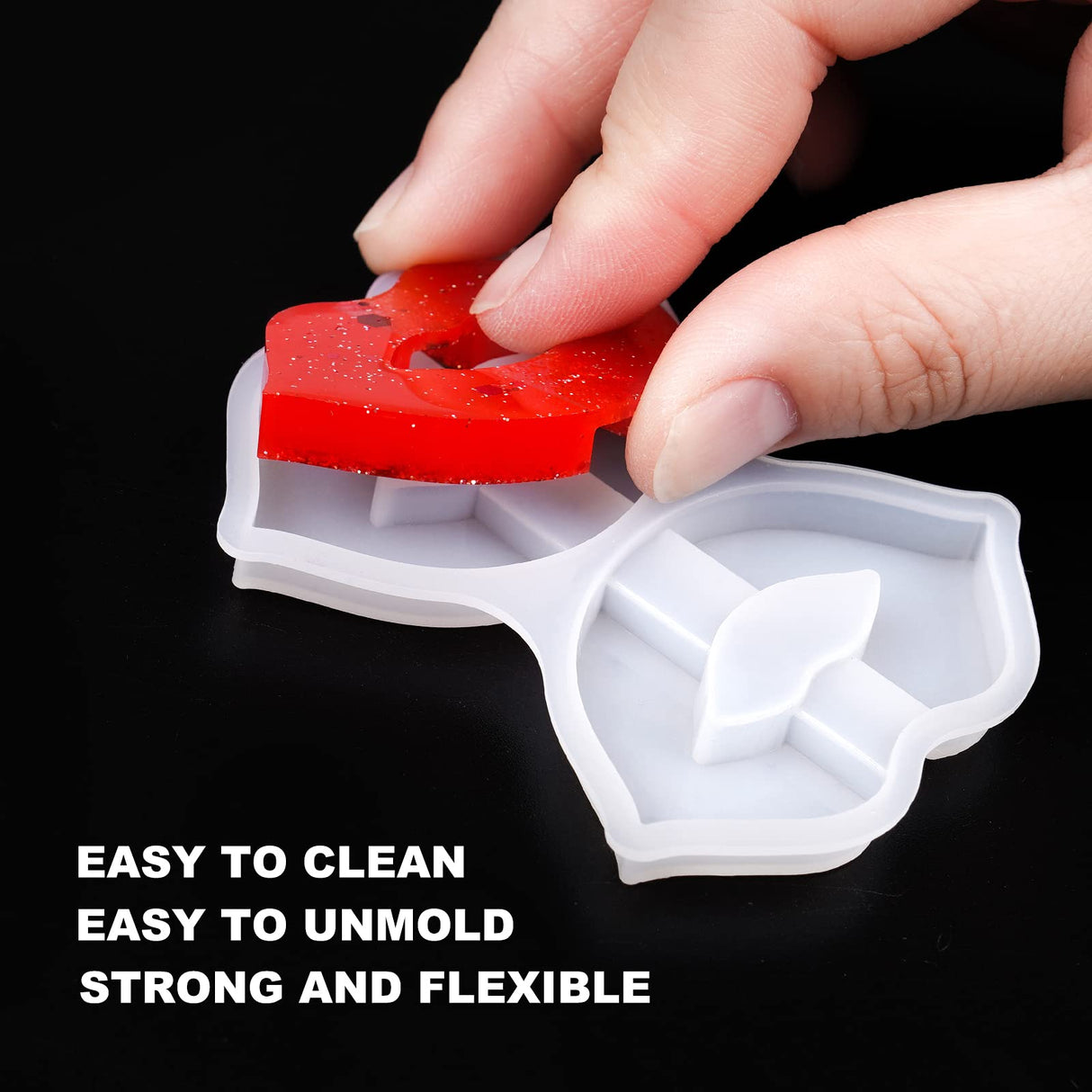 NiArt 8mm Straw Topper Epoxy Resin DIY Casting Silicone Mold Kit, 5 Molds with 14 Shapes NiArt