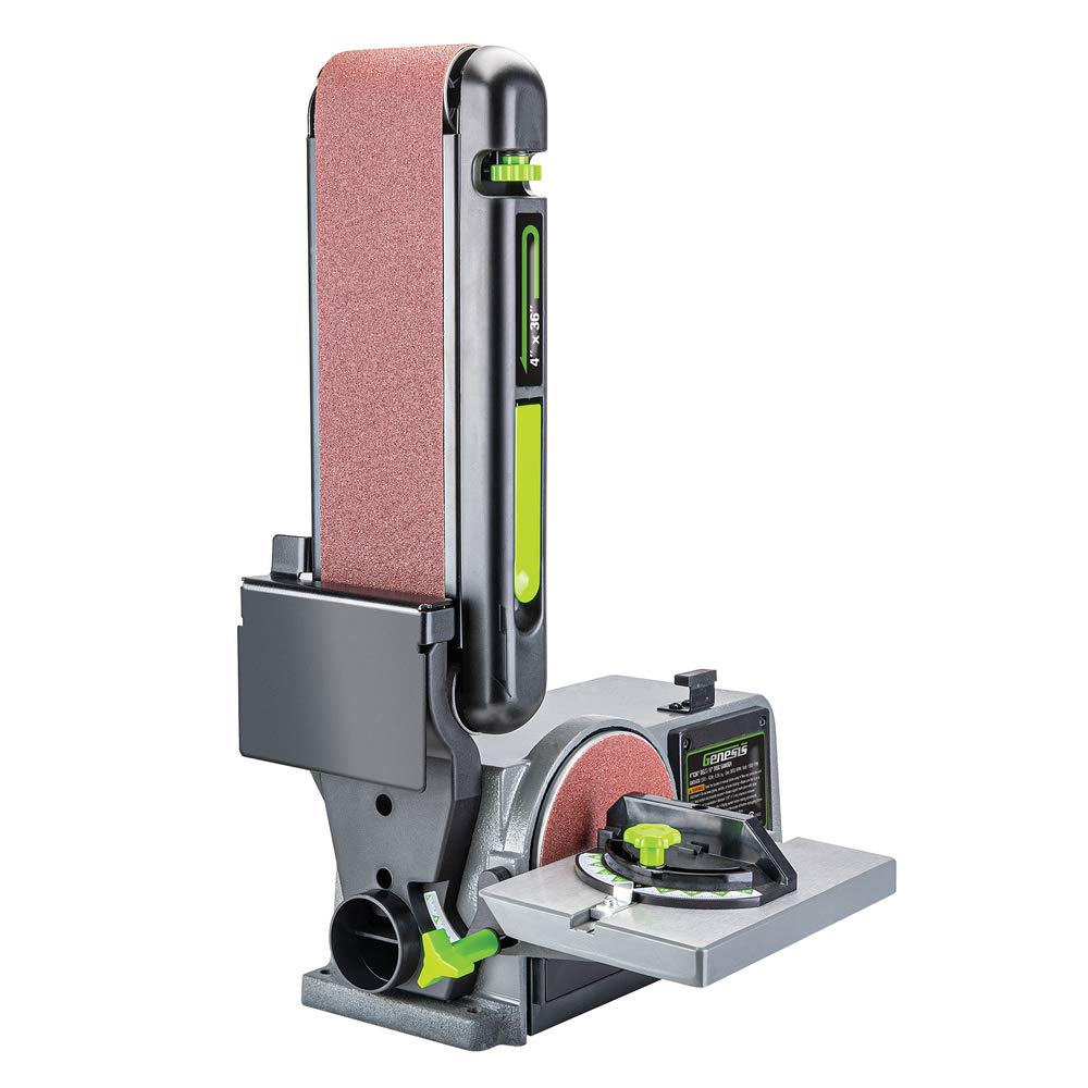 Genesis 4.3 Amp 4 in. x 36 in. Belt 6 in. Disc Combination Sander with Cast Iron Base and Miter Gauge GBDS430 - WoodArtSupply