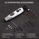 Rotary Tool Kit, Towallmark Cordless Rotary Tool 3.6V with 50 Accessories, USB Rechargeable, 3 Speed Mini Rotary Tool Multi-Purpose for Sanding, Towallmark