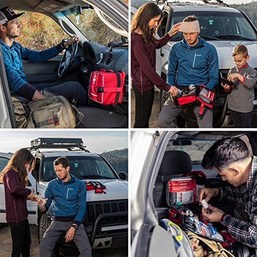 Surviveware Comprehensive Premium First Aid Kit Emergency Medical Kit for Trucks, Cars, Camping, Office and Sports and Outdoor Emergencies - Large Surviveware