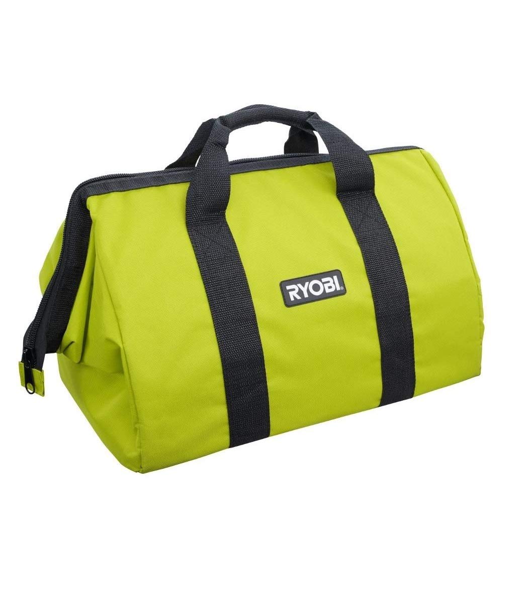 New Ryobi 18" x 12" x 12" Contractors Heavy Duty Green Tool Bag Tool Bags