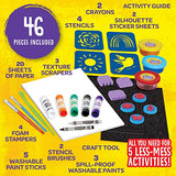 Crayola Less Mess Painting Activity Kit (46pcs), Kids Art Set, Washable Kids Paints, Gifts for Kids, Ages 4+ Crayola