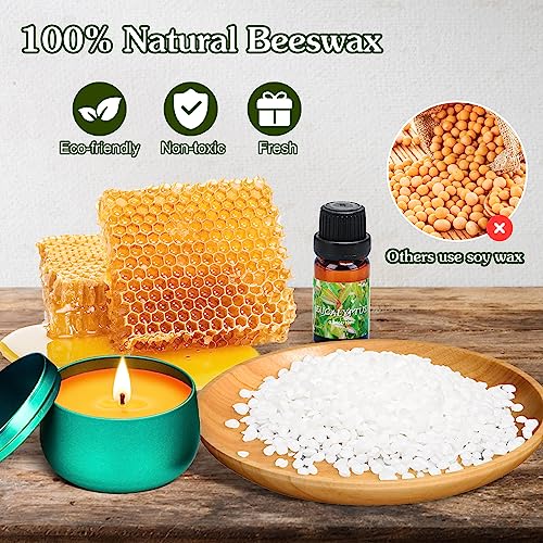 Candle Making Kit, Beeswax Scented Candles Supplies Arts and Crafts for Adults and Teens Gift Set for Women Including Fragrance, Soy Wax, Cotton YINUO LIGHT